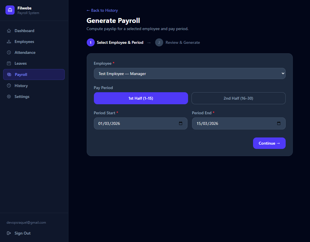 Generate Payroll